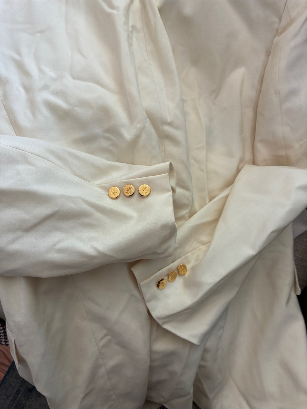Burberry Cream Lined Blazer with Branded Interior Patch - Picture 4 of 4